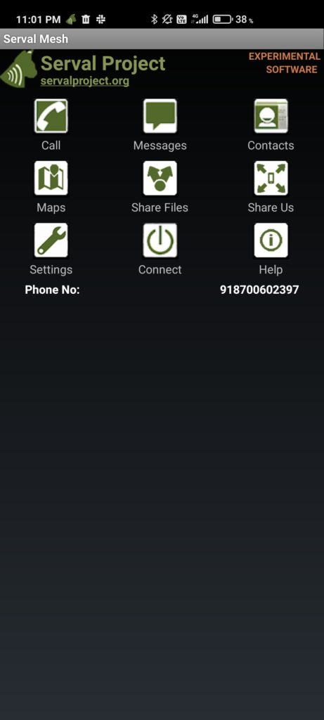 Serval mesh android offline chat app