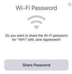 Share mac WiFi password