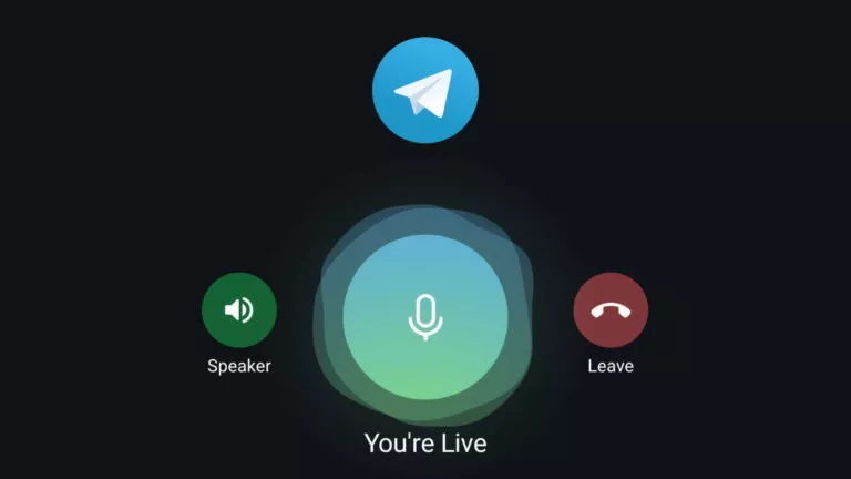 Telegram group voice call on android and ios