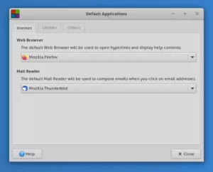 The new Default Applications dialog in Xfce 4.16