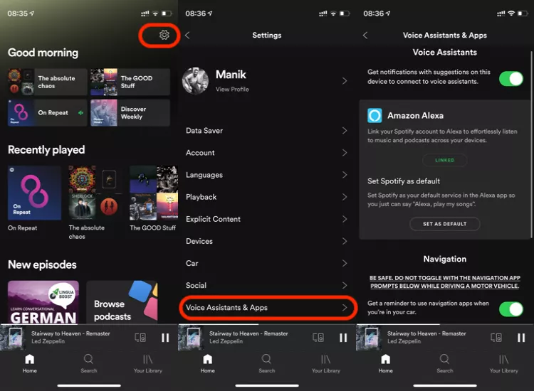 Voice assistant integration- Top Spotify features