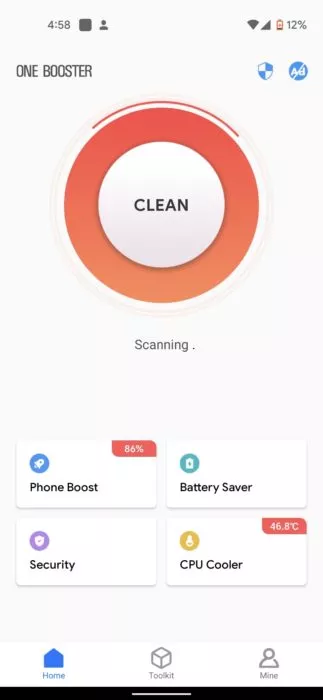 Booster app for Android 1
