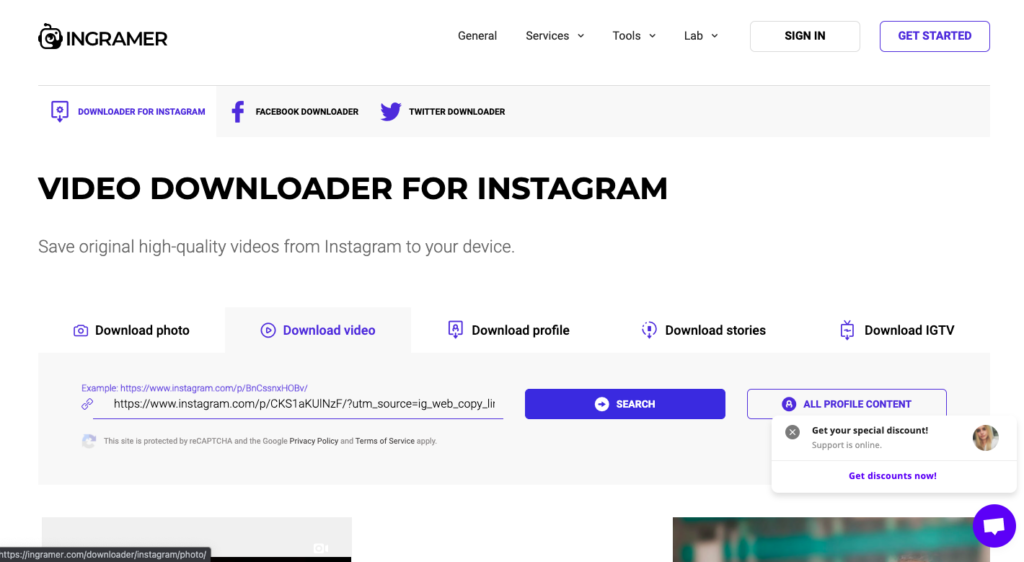 download videos from instagram on pc