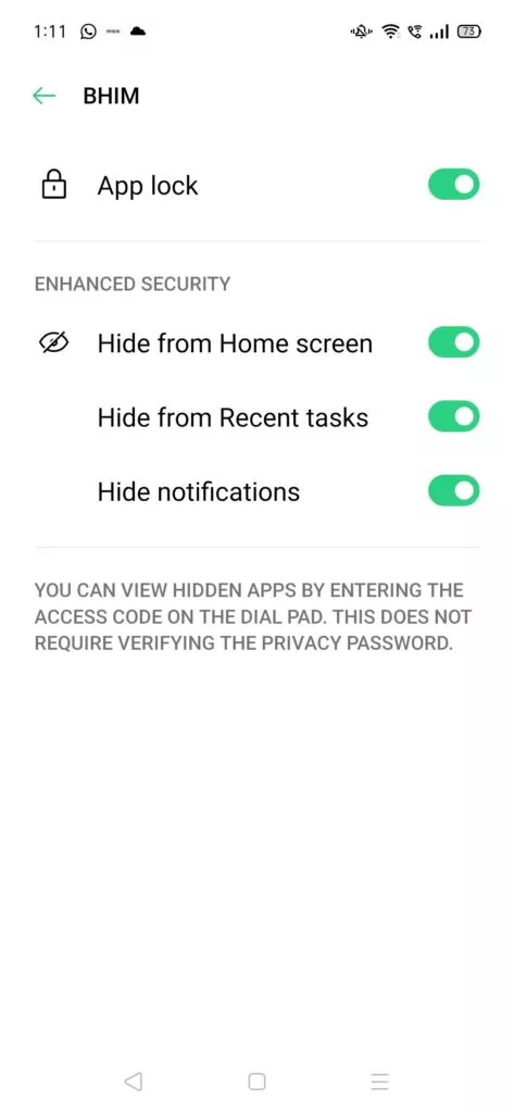 Oppo hide android apps notifications