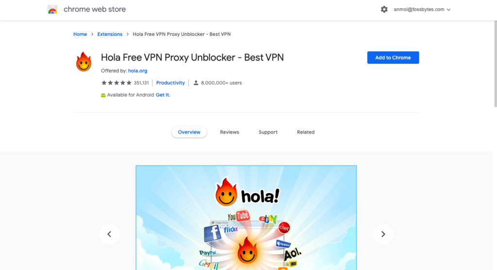 hola vpn mozilla