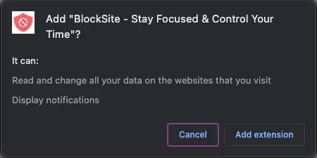 add Blocksite to Chrome