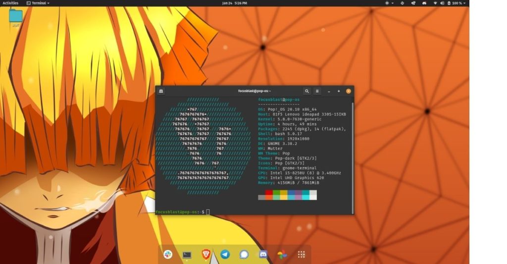 pop!_os - Best Linux distros 2021