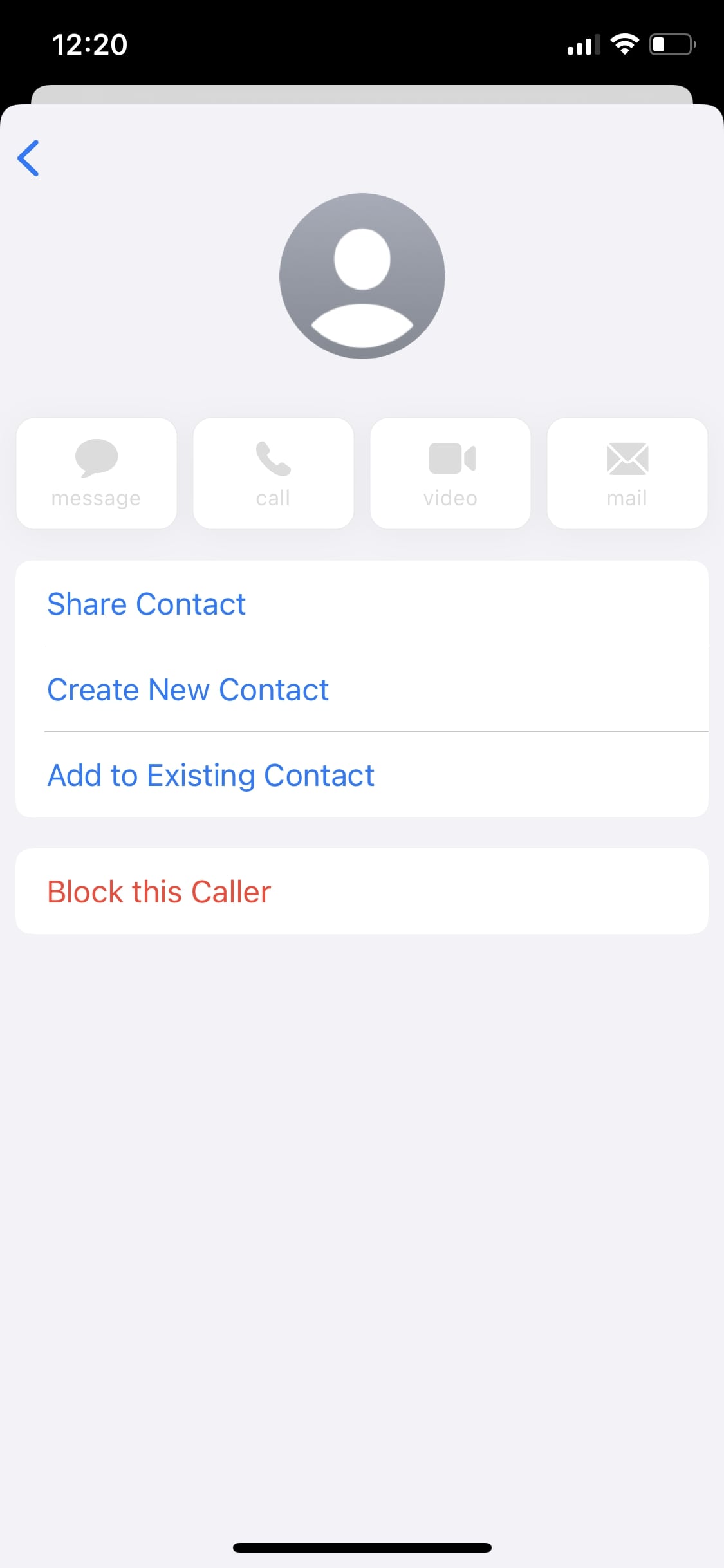 Block this caller iPhone