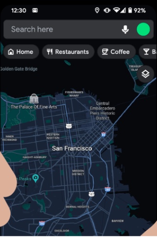 Google Maps Dark mode