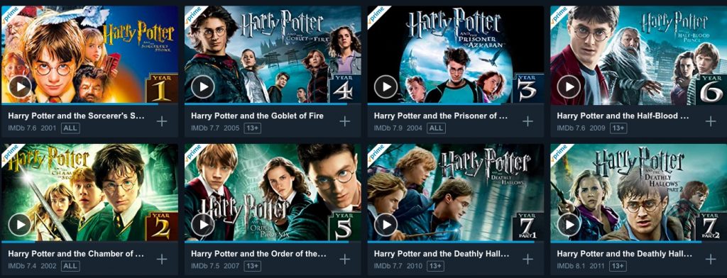 How to see deals harry potter movies online