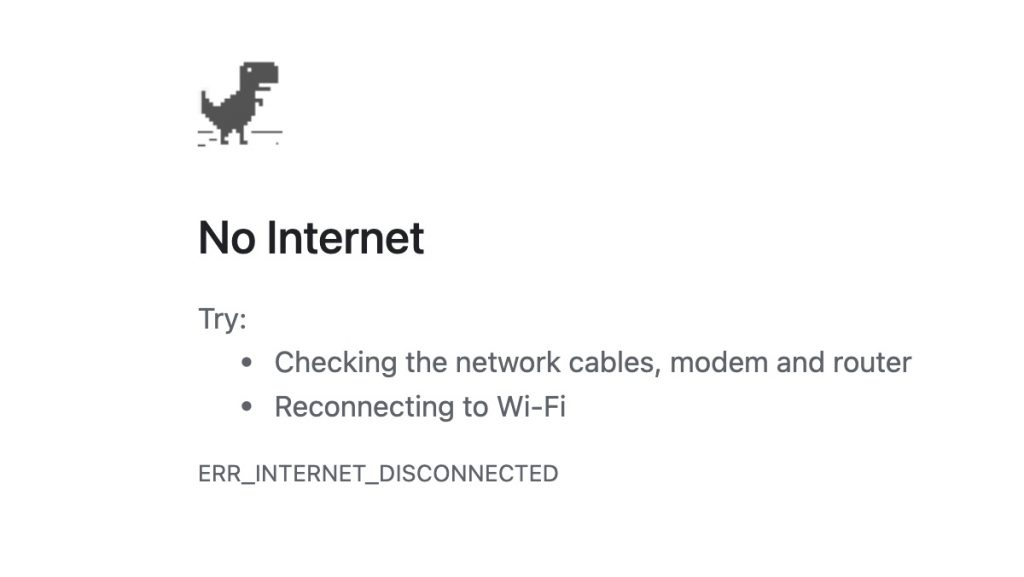 Internet shutdown- No internet connection on Chrome