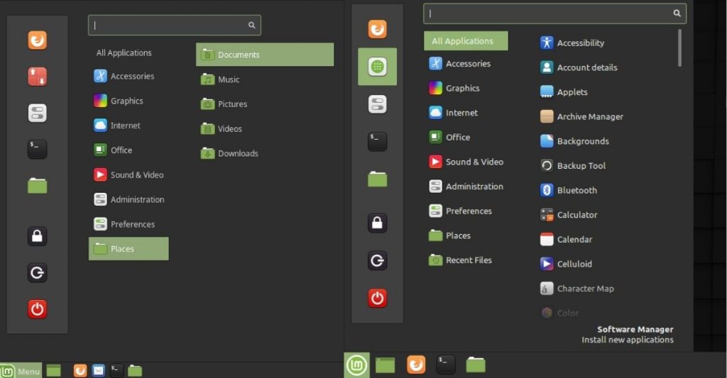 Linux mint pre installed applications