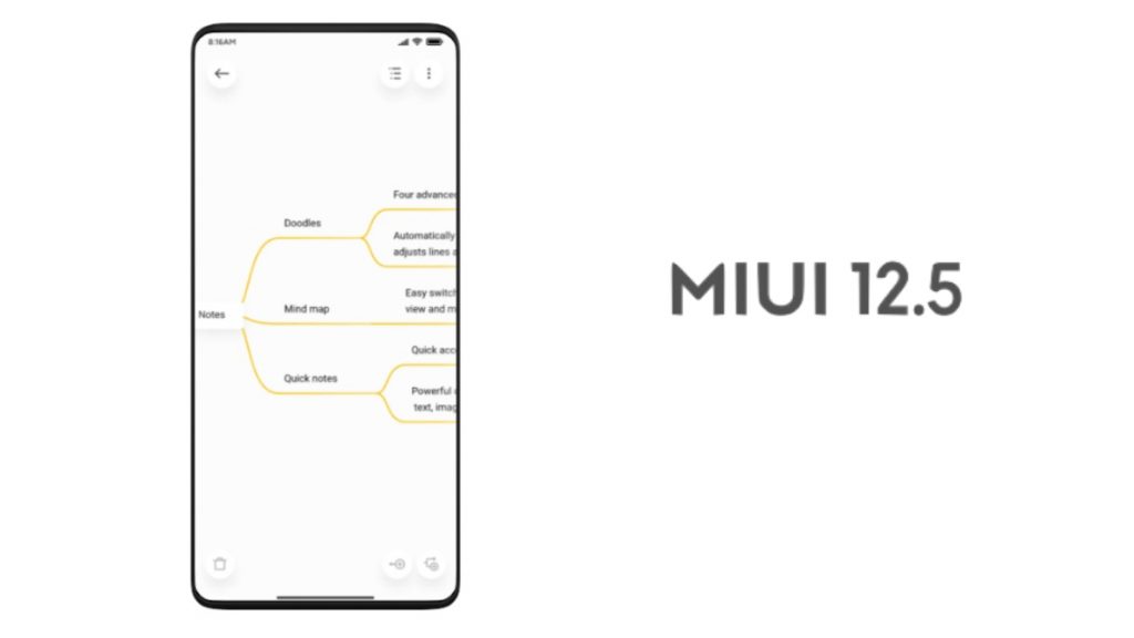 MIUI 12.5 Notes app
