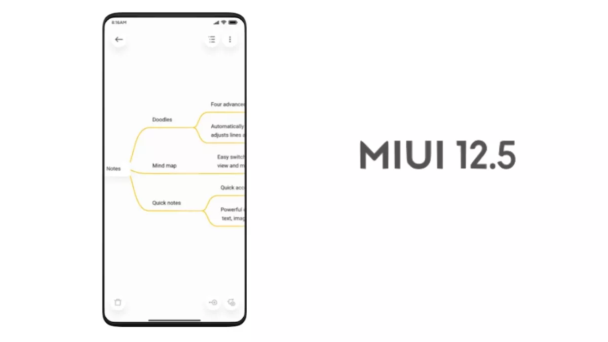 MIUI 12.5 Notes app