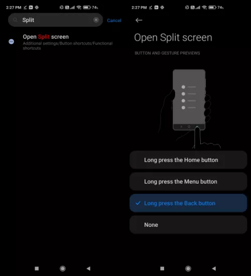 MIUI enable split screen
