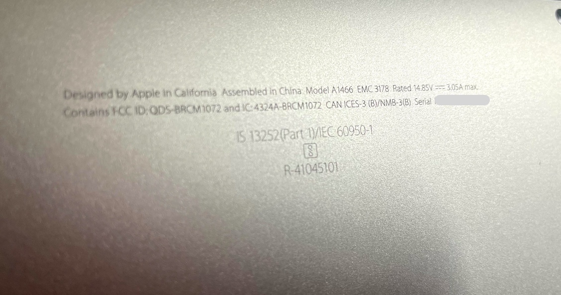 search macbook pro serial number