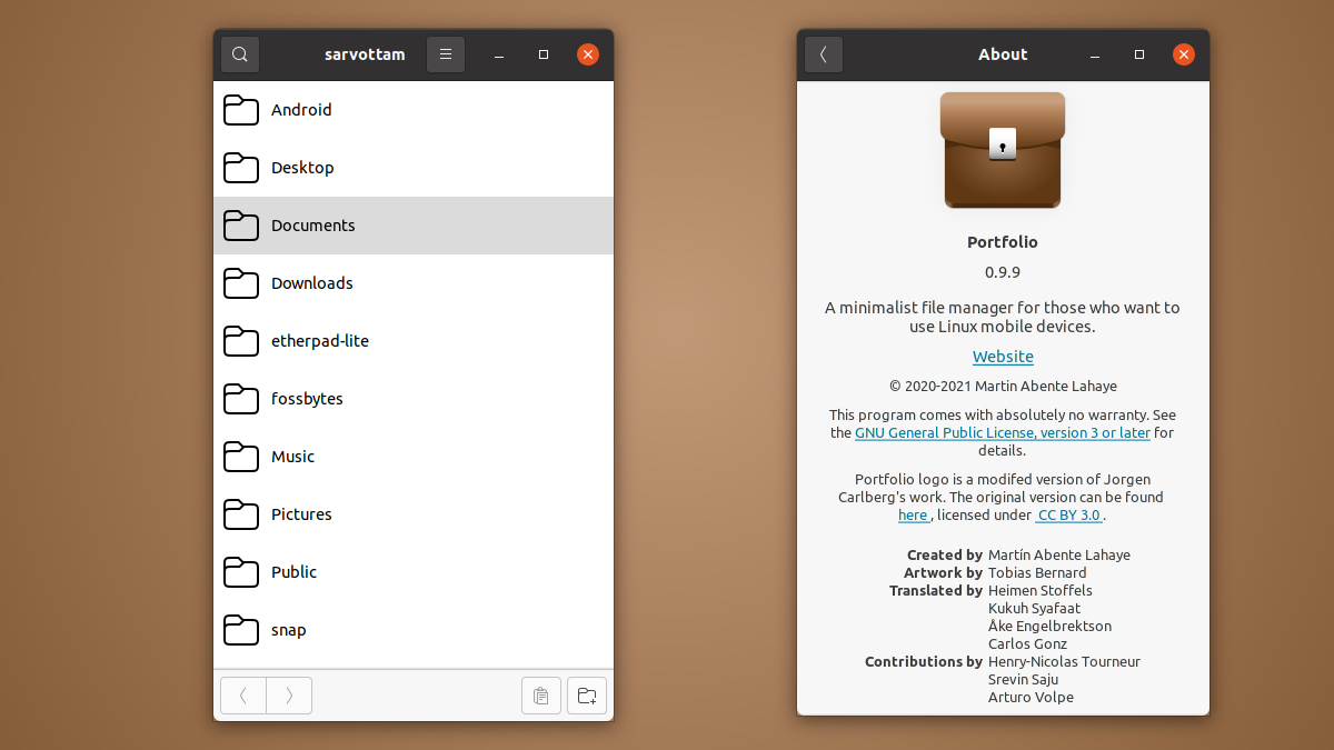 Meet Portfolio: A Minimal File Manager For Your Linux Smartphone