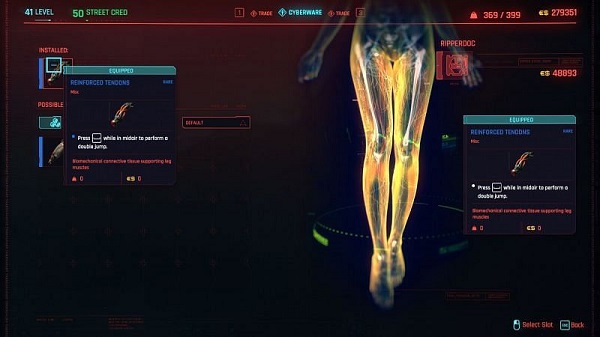Reinforced tendons in Cyberpunk 2077