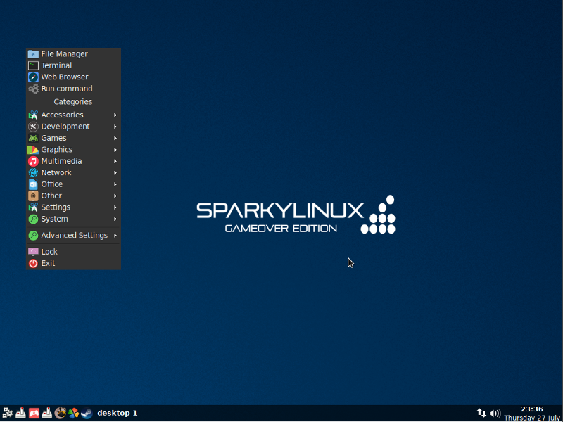 Sparkylinux gameover edition - best linux gaming distros 2021