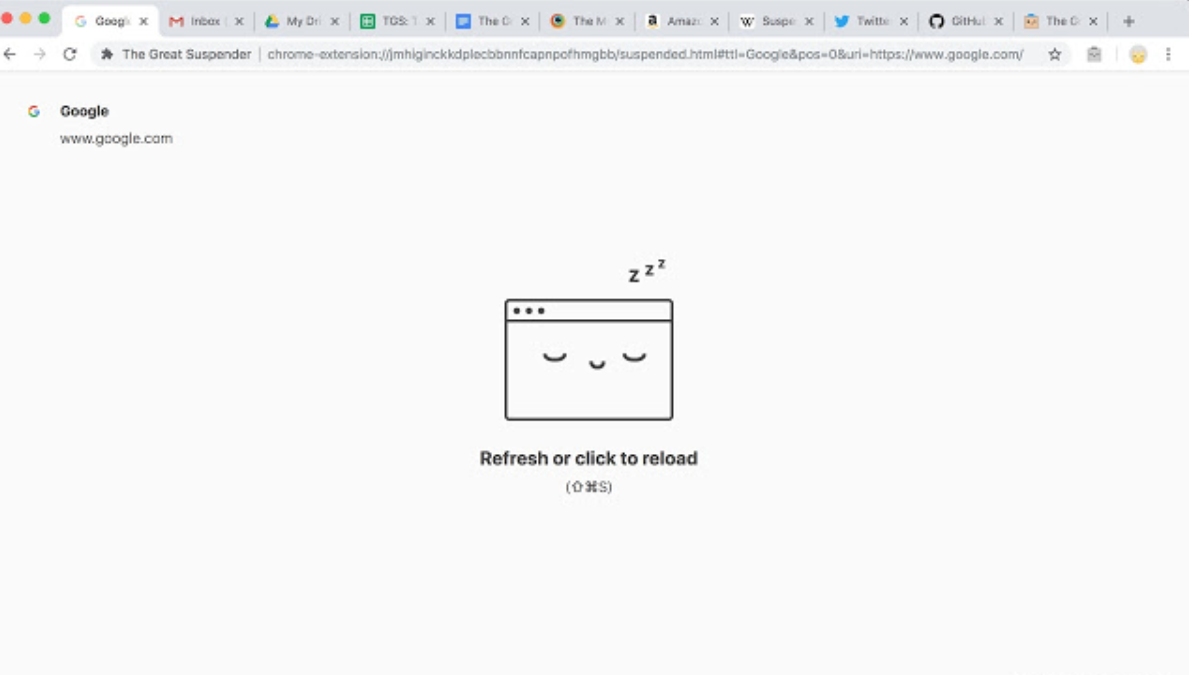The Great Suspender Chrome extension