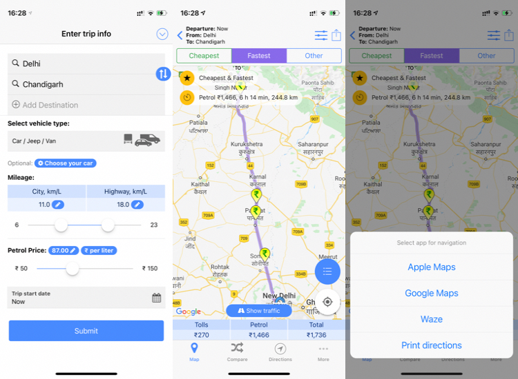 road trip time calculator with stops