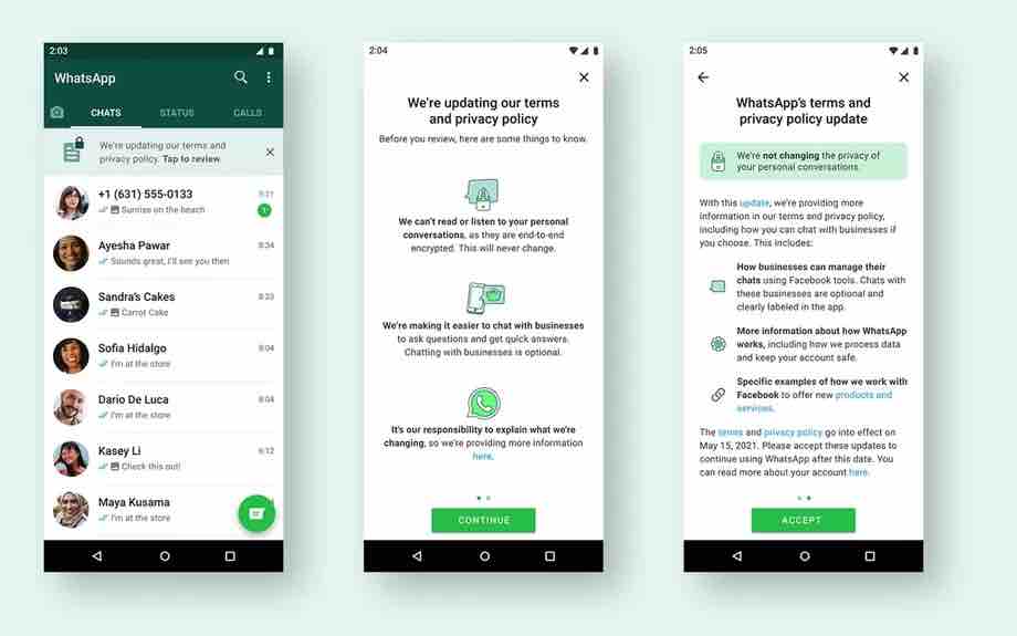 La actualización de la política de privacidad de WhatsApp viene con más aclaraciones