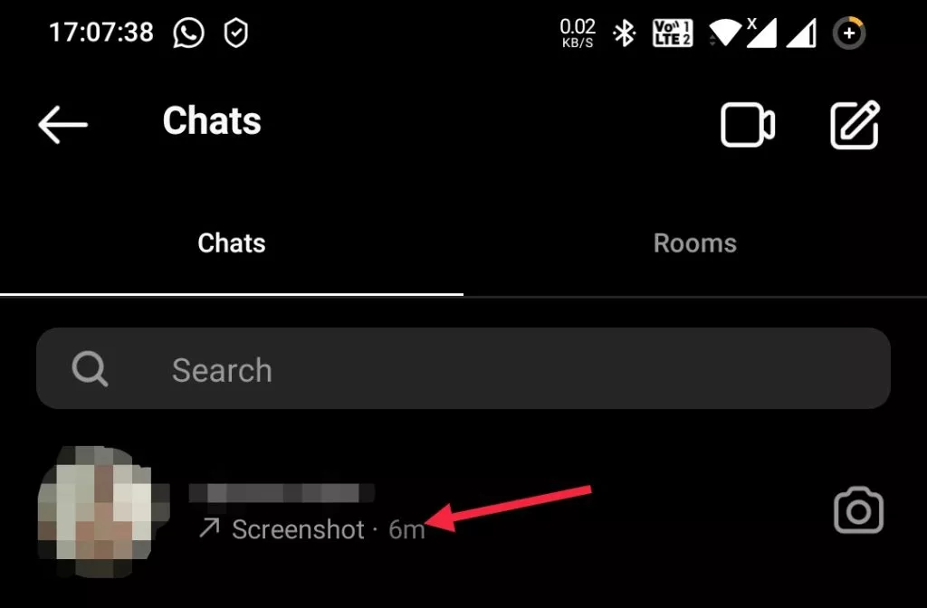 Chat history on instagram app