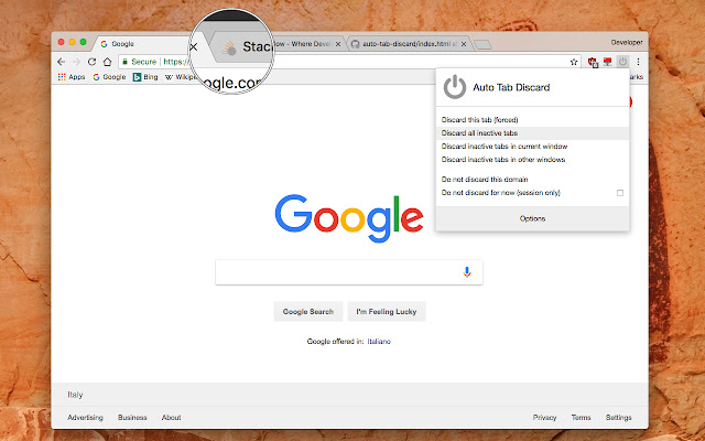 chrome tab suspender extension