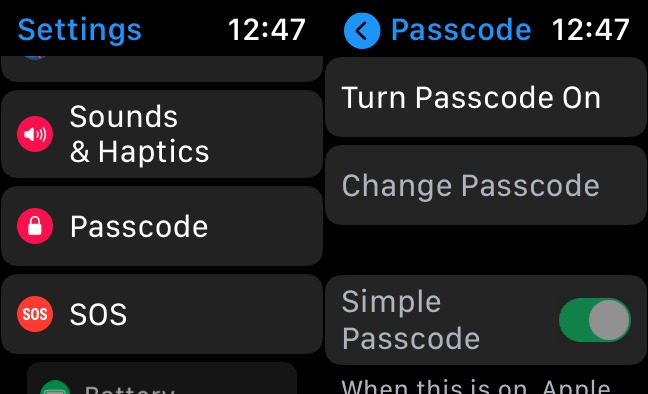 11 Set Passcode on Apple Watch