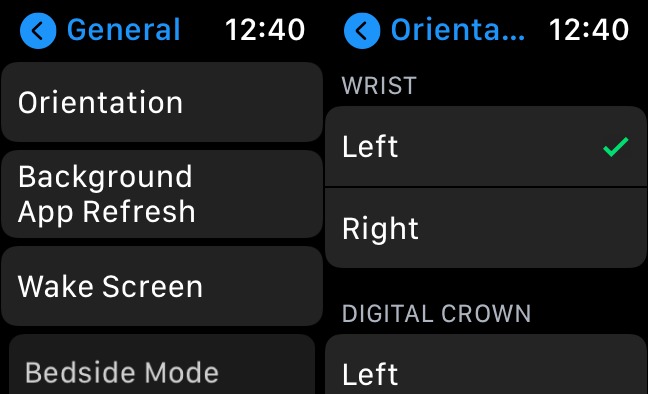 6 Changer l'orientation de l'Apple Watch