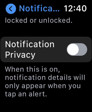 7 Enable Notification Privacy Watch