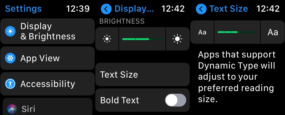 8 Modifier la taille du texte Apple Watch