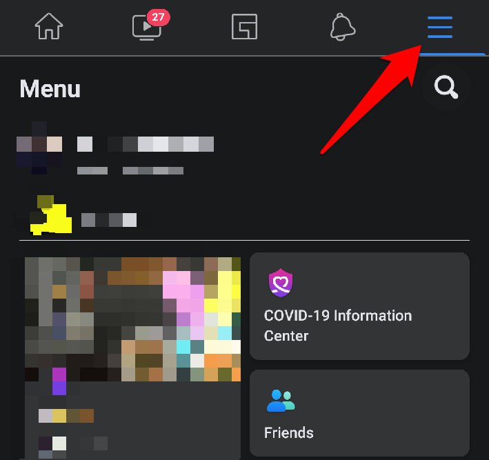 Click on the hamburger icon