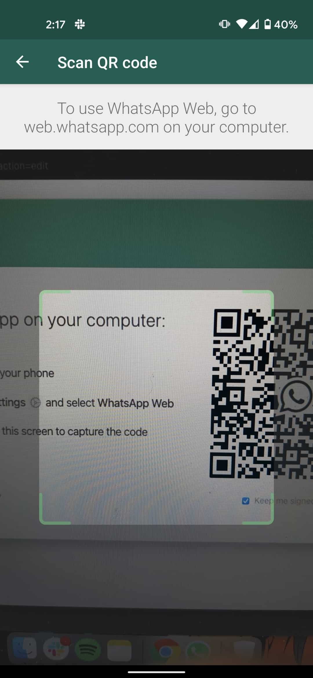 Scan QR code WhatsApp