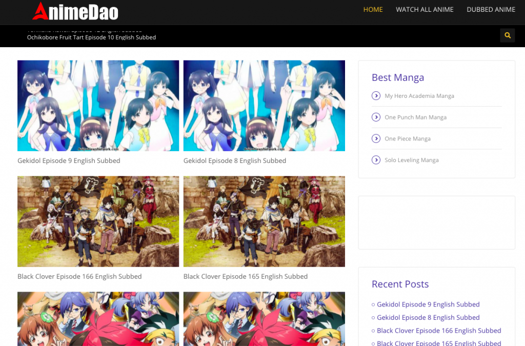 Animedao.to AnimeDao Home =List Login Search Anime i= Latest