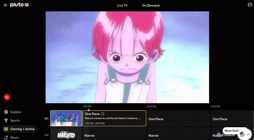 pluto tv- watch anime