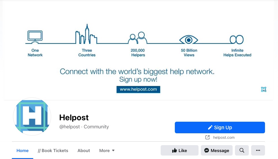 A screenshot of the Helpost community- prevent cyberstalking