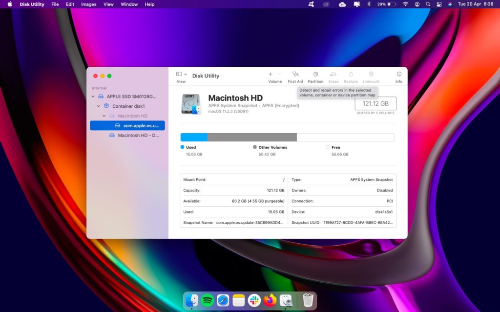 external disk health check mac