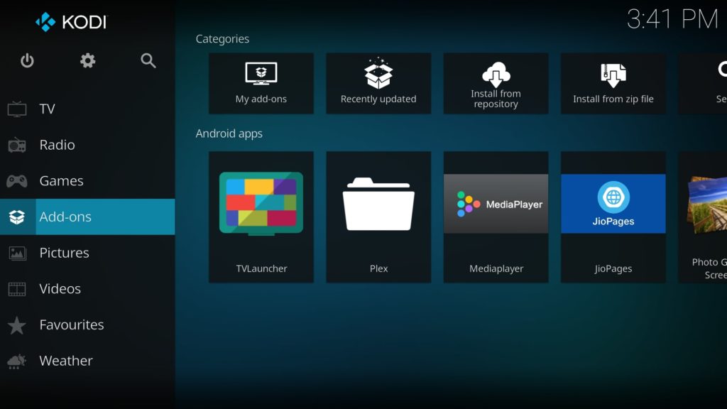 Kodi on Android TV