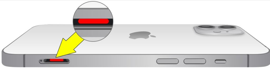 Liquid damage indicator on iPhone 12: iPhone 12 Mini
