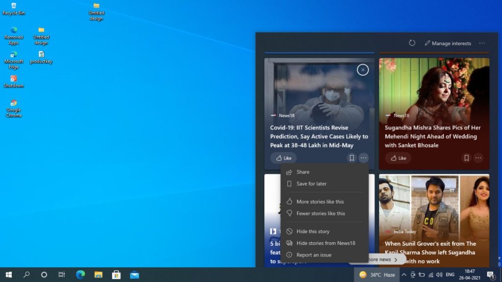 Hands On With The New Windows 10 News Widget In The Taskbar