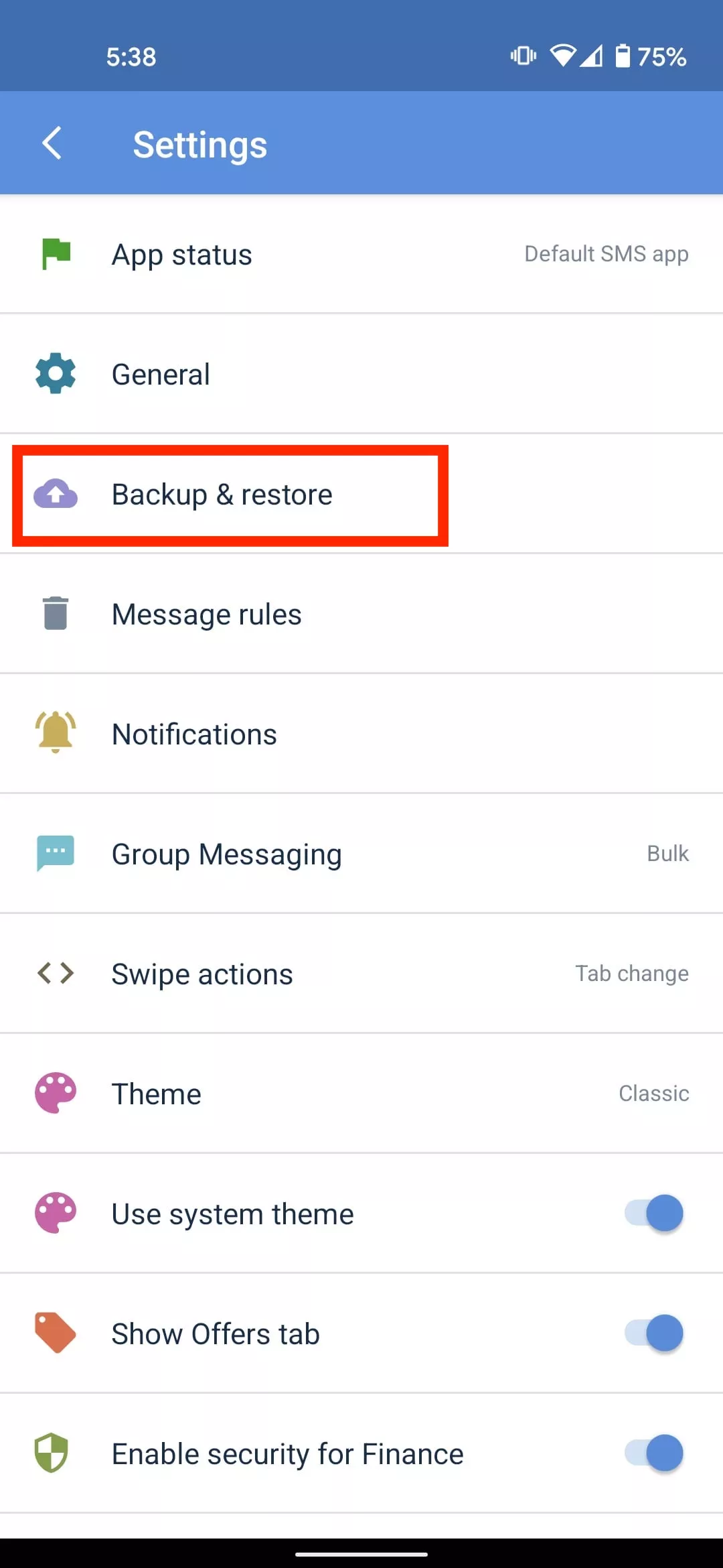 SMS Organizer backup & Restore