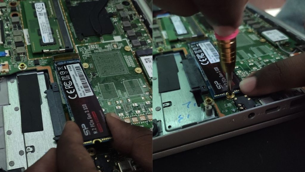 How to insert on sale ssd in laptop