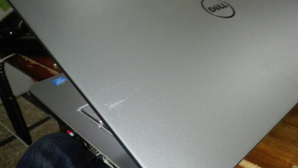 scratches on laptop