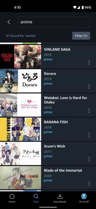 Amazon Prime watch Anime