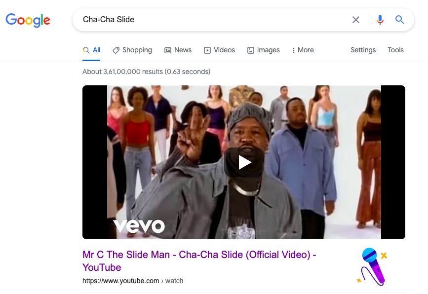 cha-cha slide- tricks you can try on google
