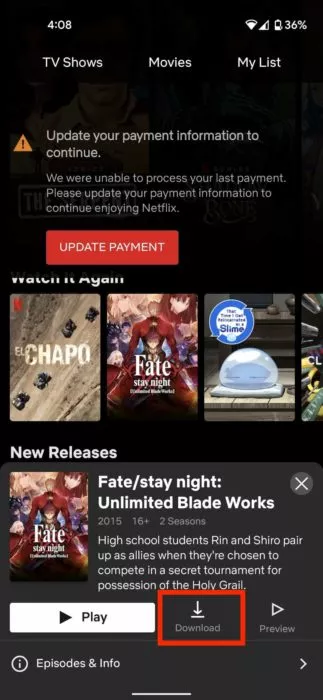 Download Netflix on Android 1