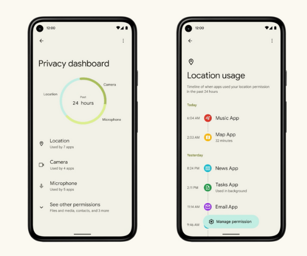 Privacy Dashboard Android 12