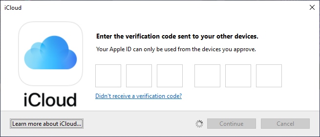 2 Apple ID verification code