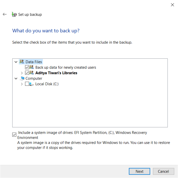 5 Windows 7 Backup FIles System Image
